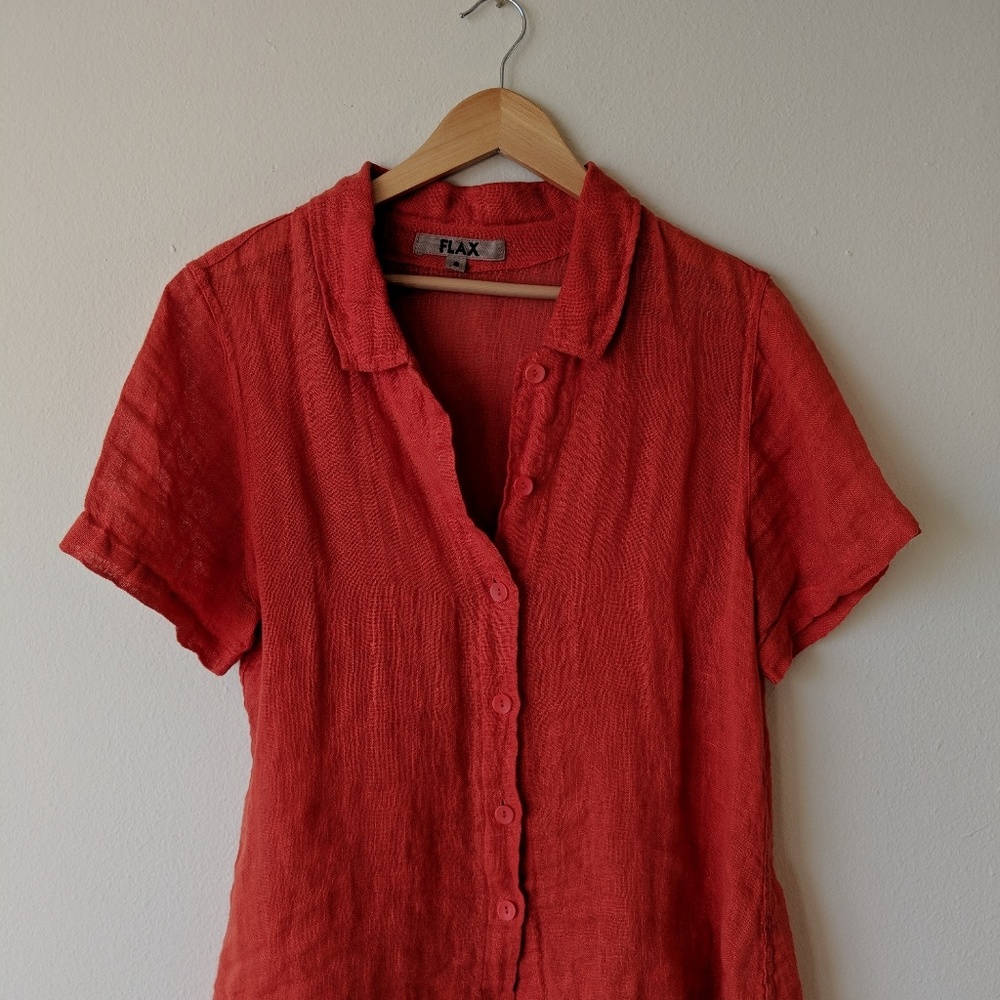 FLAX Linen Button Up